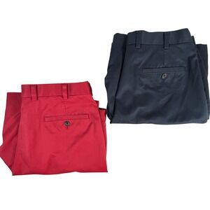 Brooks Brothers Chino Shorts Mens 34 Navy Red Lot of 2 Lightweight Advantage 346